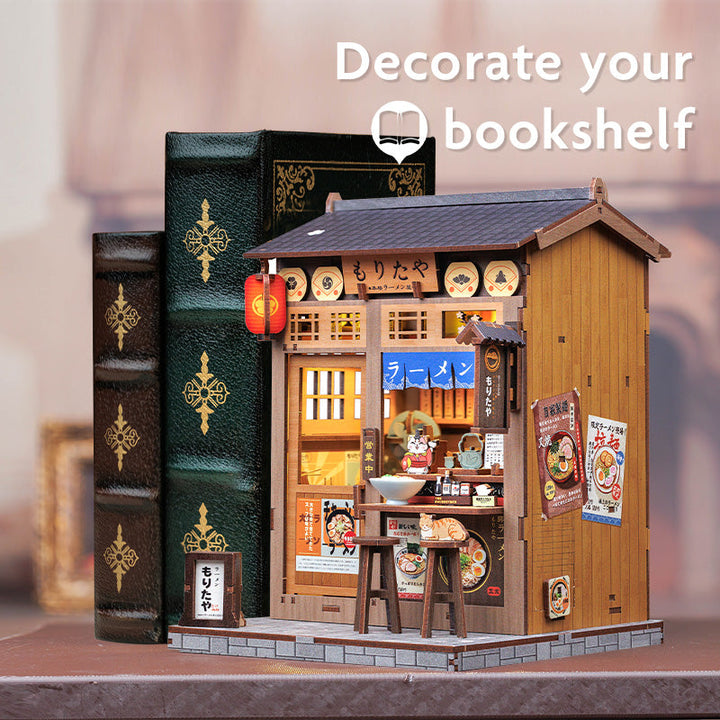 Morita-Ya Dollhouse Kit - Miniature Wizardi Roombox Kit with LED Light F07M51-90-CWGC205