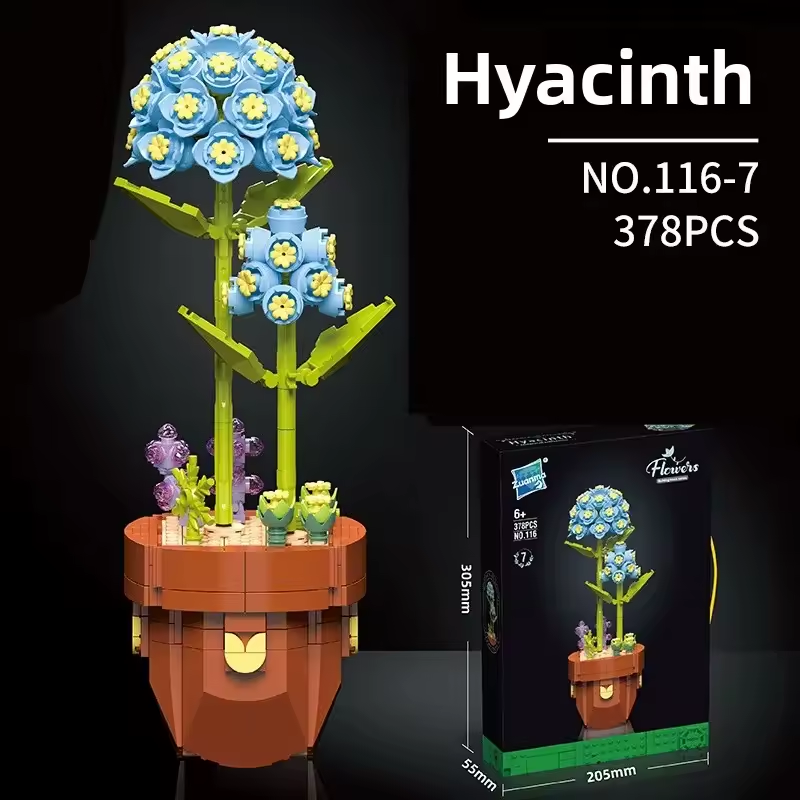 Plant Building Brick Kit - Hyacinth by Wizardi F07N11-19-7(116)