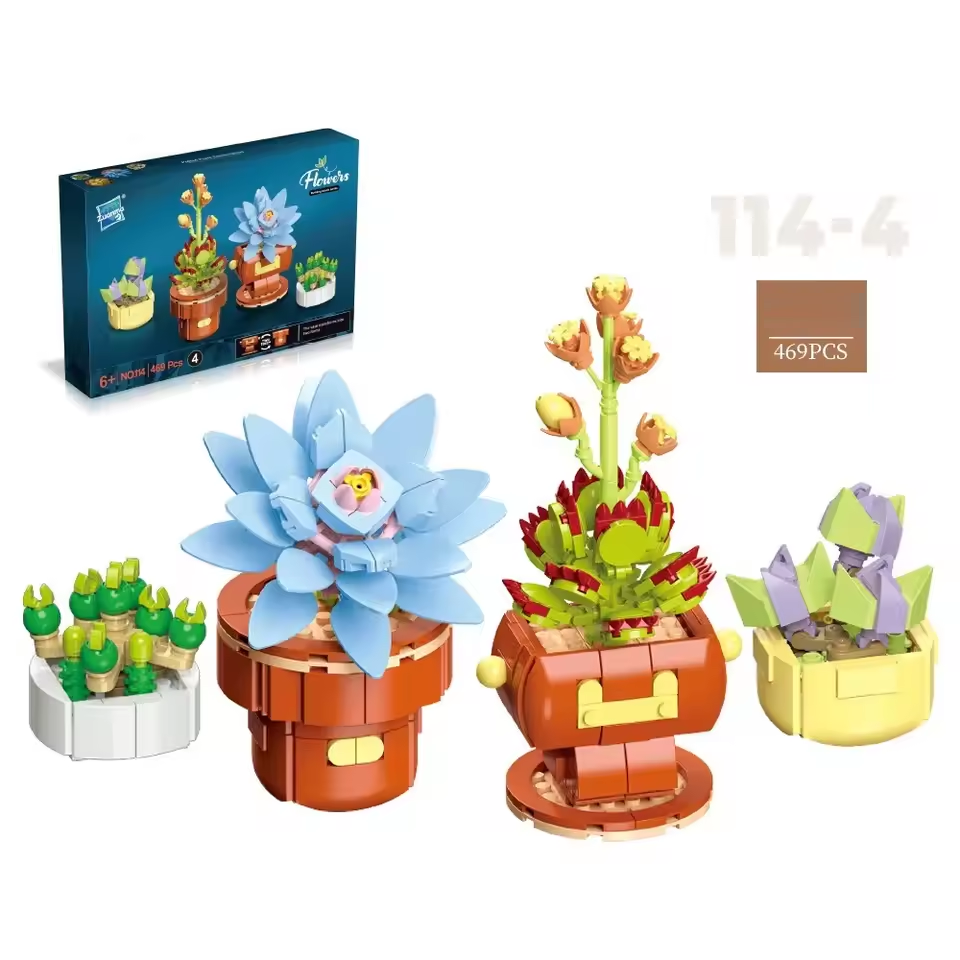 Plants Brick Building Set Wizardi F07N11-2-4(114)