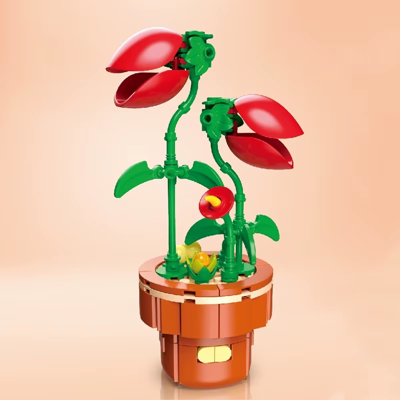 Plant Building Brick Kit - Cannibal Flower by Wizardi F07N11-23-5(113)