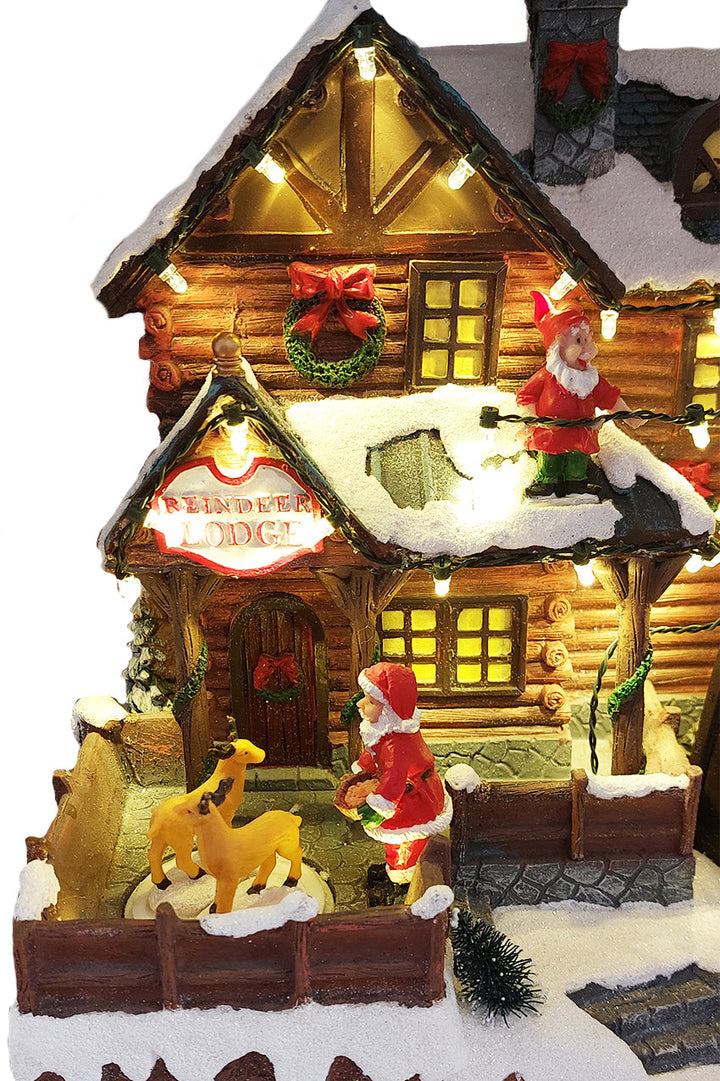 Santa's Lodge Christmas Village Miniature by Wizardi F07N5-15