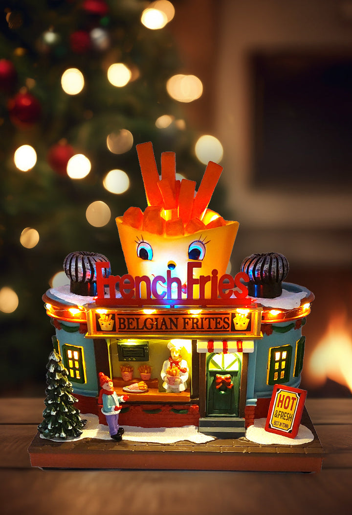 French Fries Christmas Village Miniature by Wizardi F07N5-8