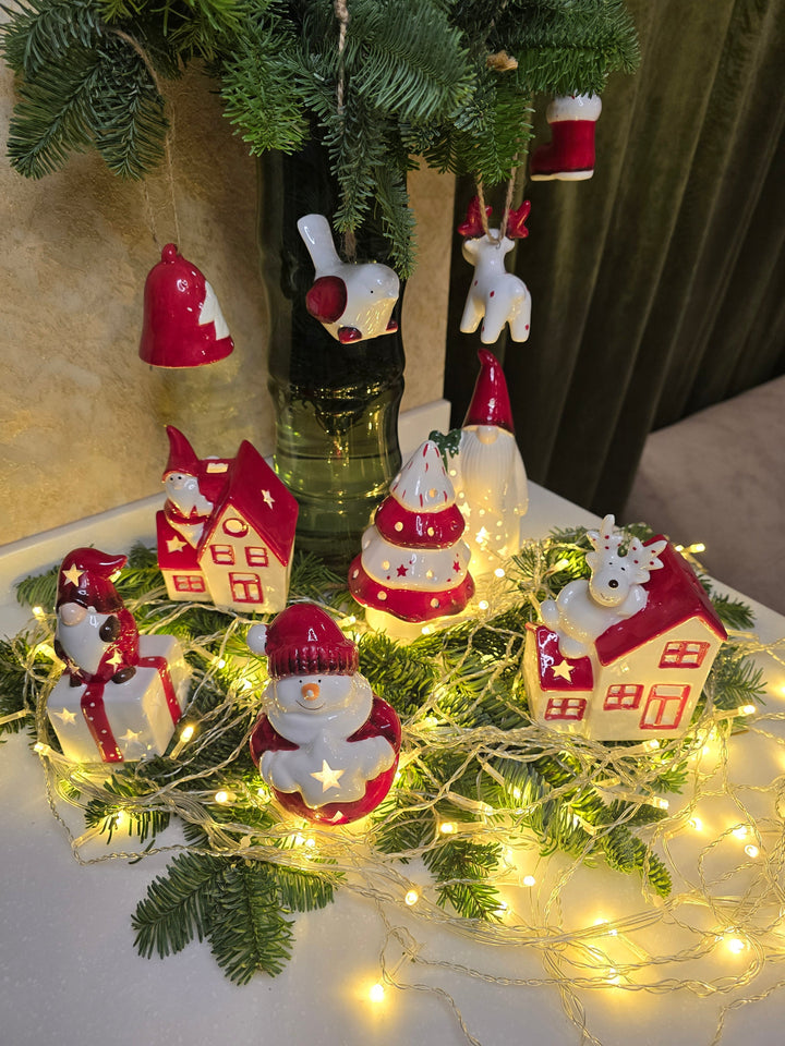 Bell - Reindeer Christmas Ceramic Ornament by Wizardi F07N7-23
