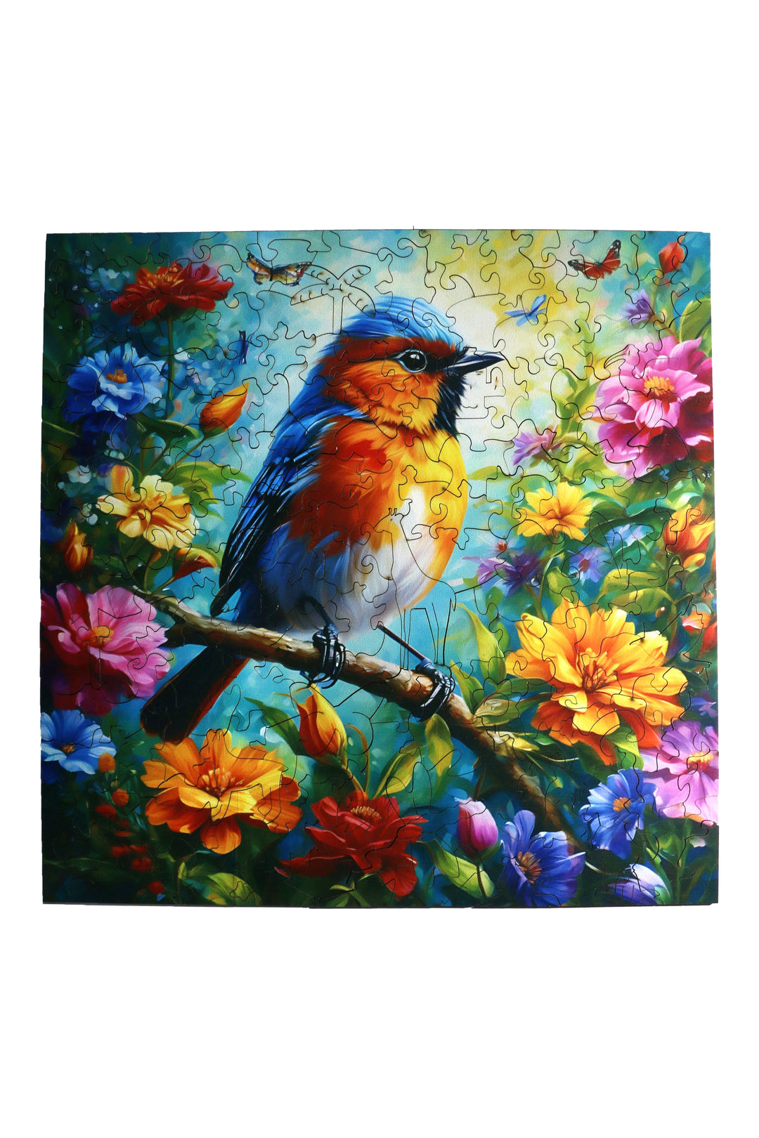 Bird in the Garden - Jigsaw Wooden Puzzle by Wizardi F07N9-11