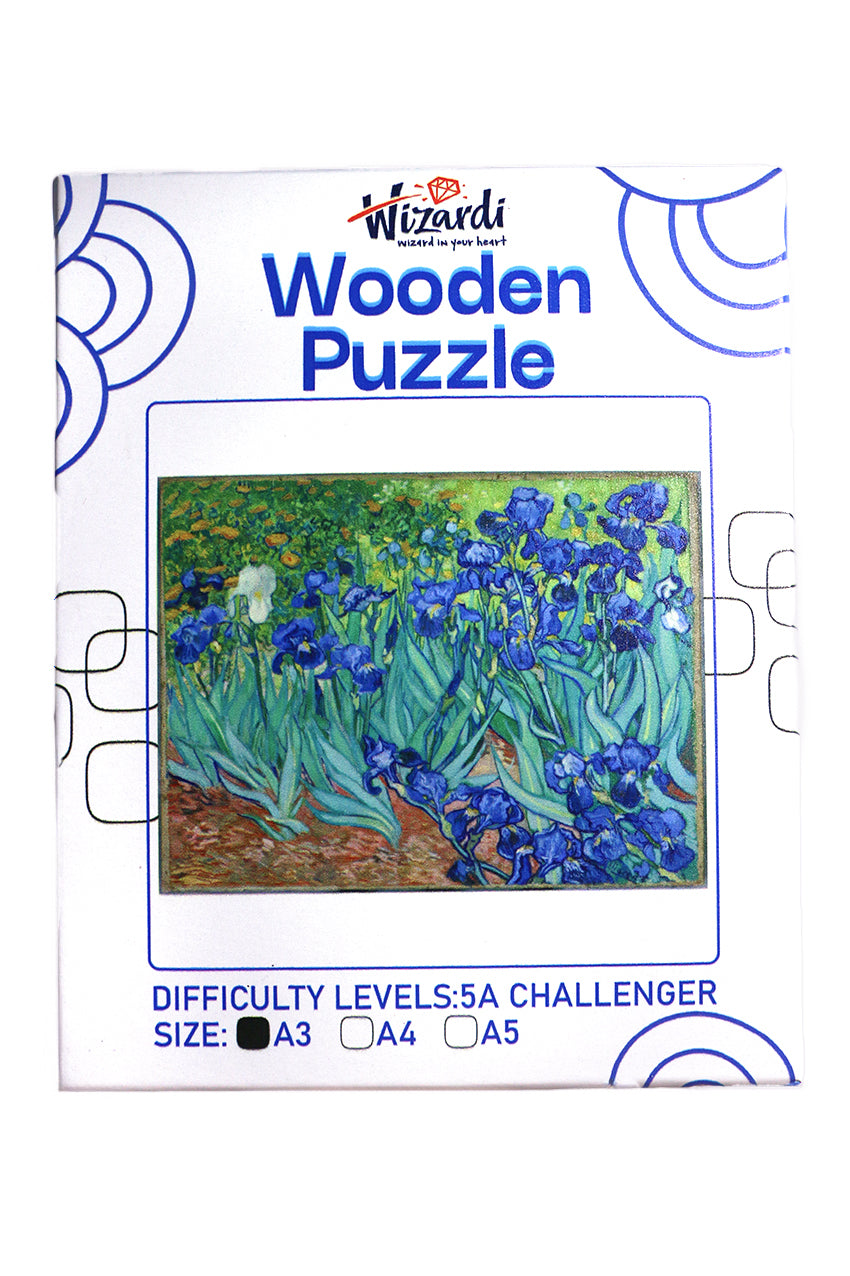 Irisai after Vincent Van Gogh - Jigsaw Wooden Puzzle by Wizardi F07N9-12