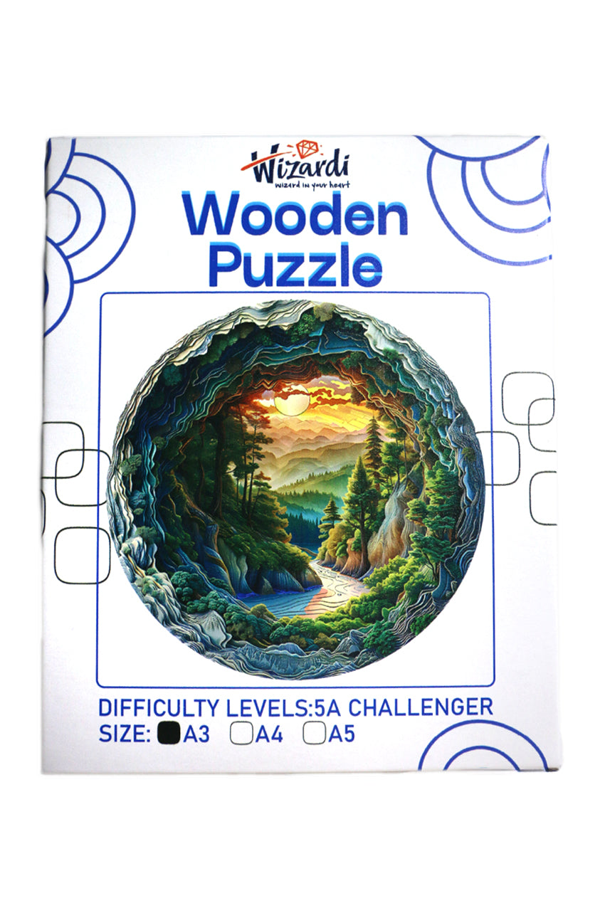 Forest Landscape - Jigsaw Wooden Puzzle by Wizardi F07N9-23