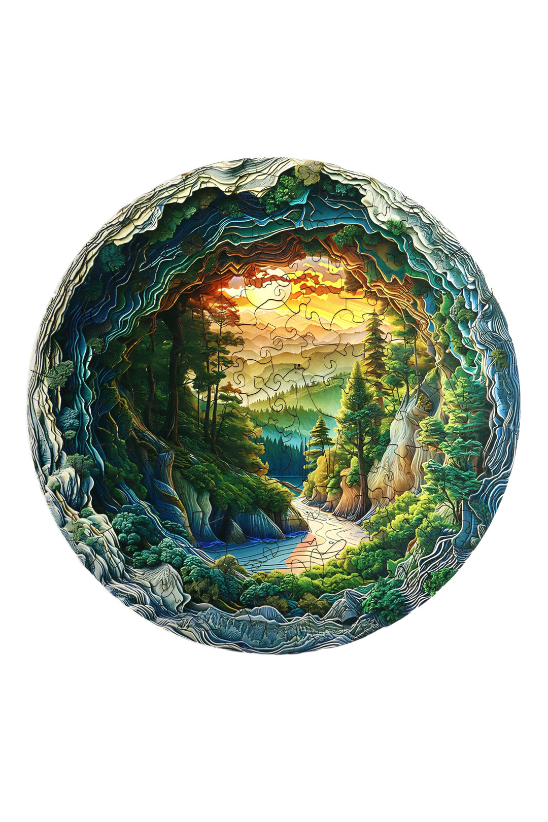 Forest Landscape - Jigsaw Wooden Puzzle by Wizardi F07N9-23