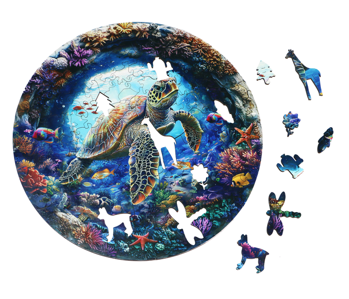 The Water Lily Pond after Claude Monet - Jigsaw Wooden Puzzle by Wizardi F07N9-28