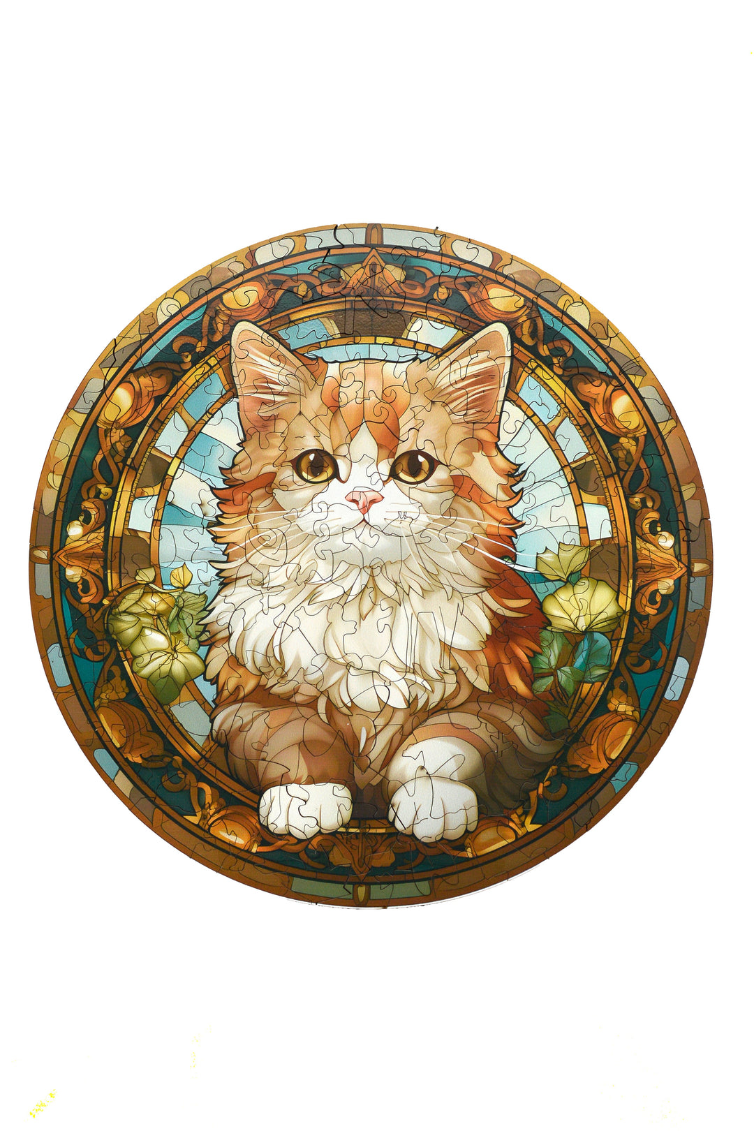 Royal Cat- Jigsaw Wooden Puzzle by Wizardi F07N9-33