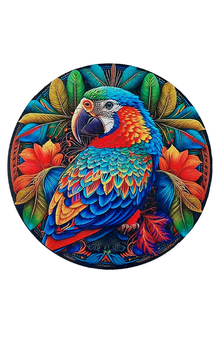 Colorful Parrot - Jigsaw Wooden Puzzle by Wizardi F07N9-34