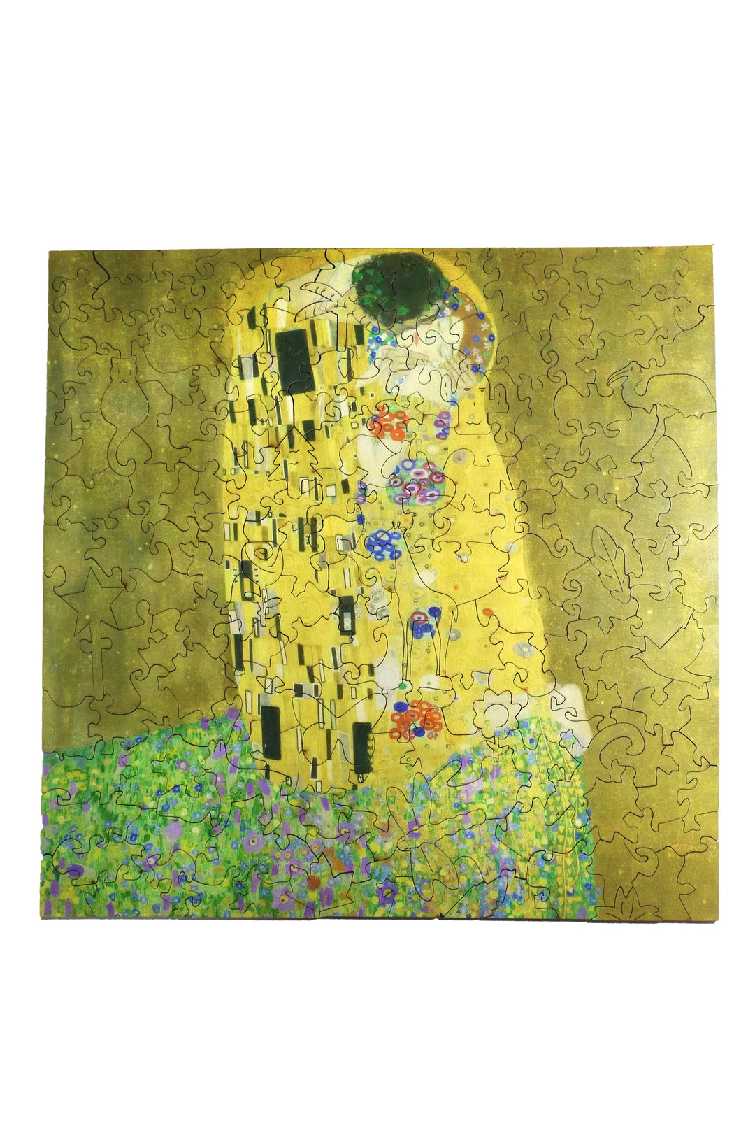 The Kiss after Gustav Klimt - Jigsaw Wooden Puzzle by Wizardi F07N9-7