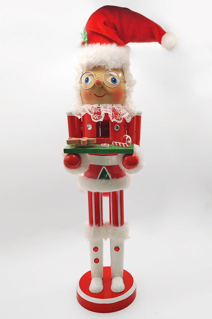Christmas Santa Nutcracker. Wizardi Classic Wooden Festive Decoration F07M6-6 Gnom