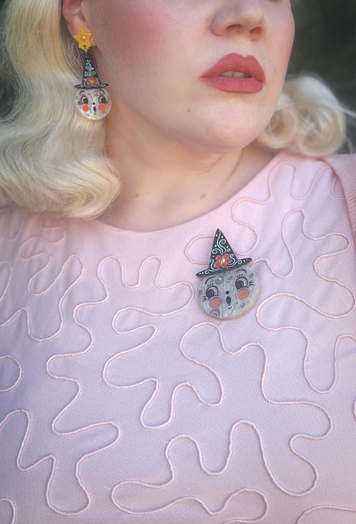 Bloomin' Luna Witch Statement Earrings by Johanna Parker x Lipstick & Chrome