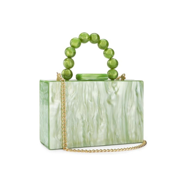 Retro Revival Acrylic Handbag - Green