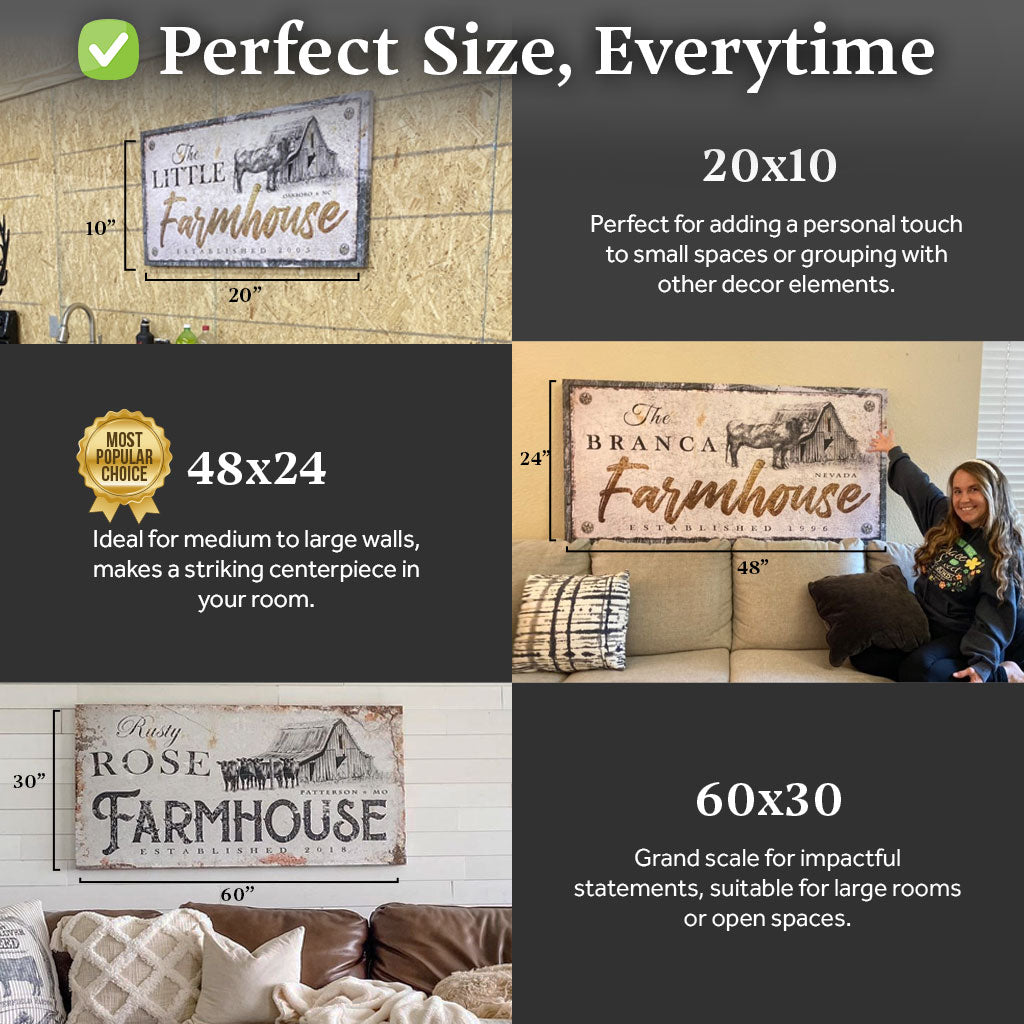 Rustic Farmhouse Sign (Made In USA)