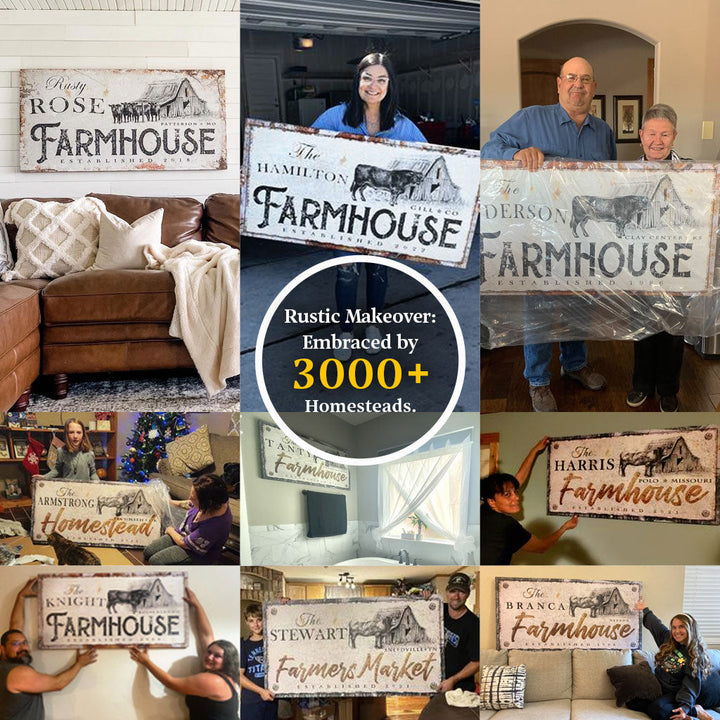 Rustic Farmhouse Sign (Made In USA)