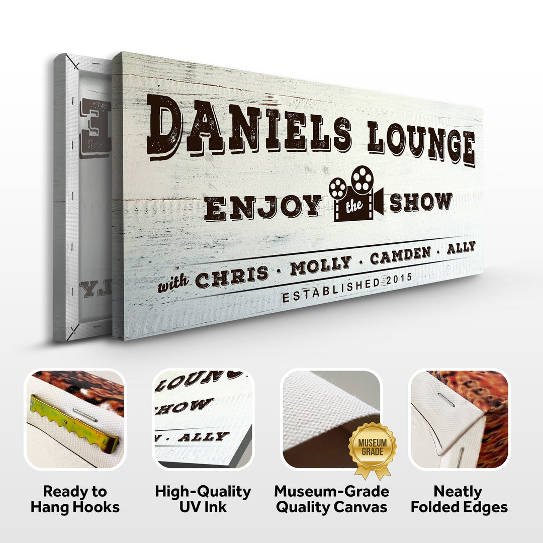 Enjoy the Show Family Cinema Sign