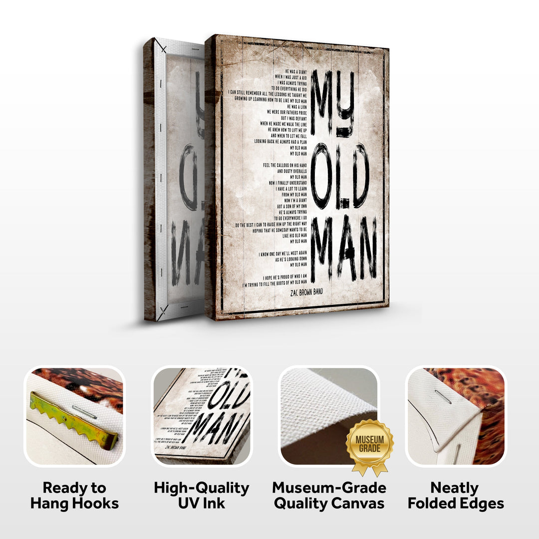 My Old Man, Happy Father's Day Sign