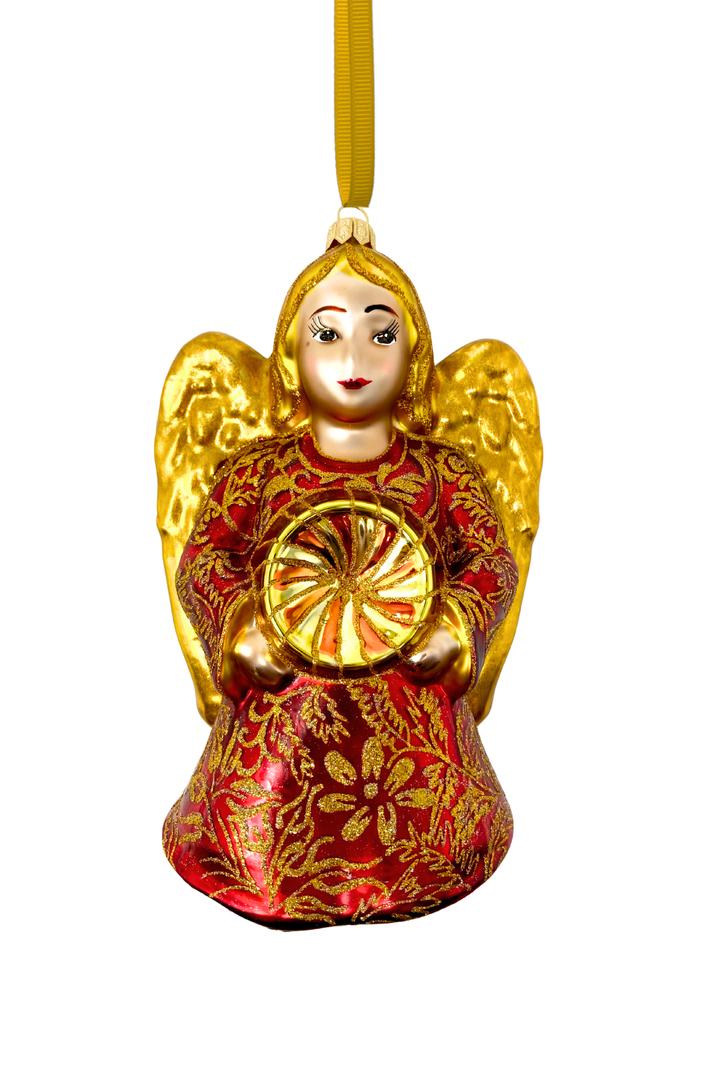 Favor Angel Glass Ornament