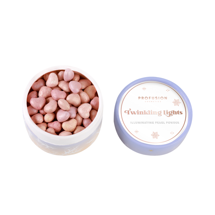 Frosted Snow Sparkle | Twinkling Lights Powder Puff Set