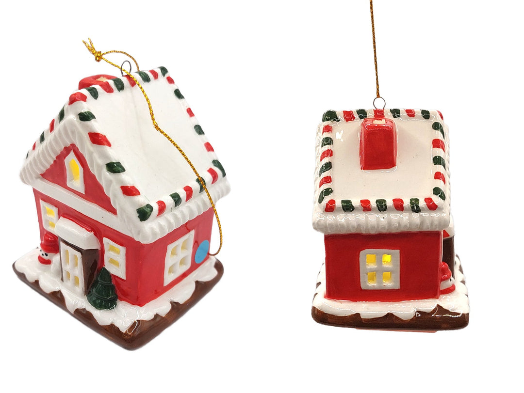 Mini House Christmas Ceramic Ornament by Wizardi F07N7-11