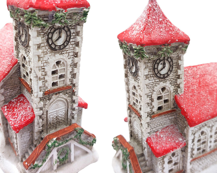 Snowy Church Christmas Village Miniature by Wizardi F07N7-17