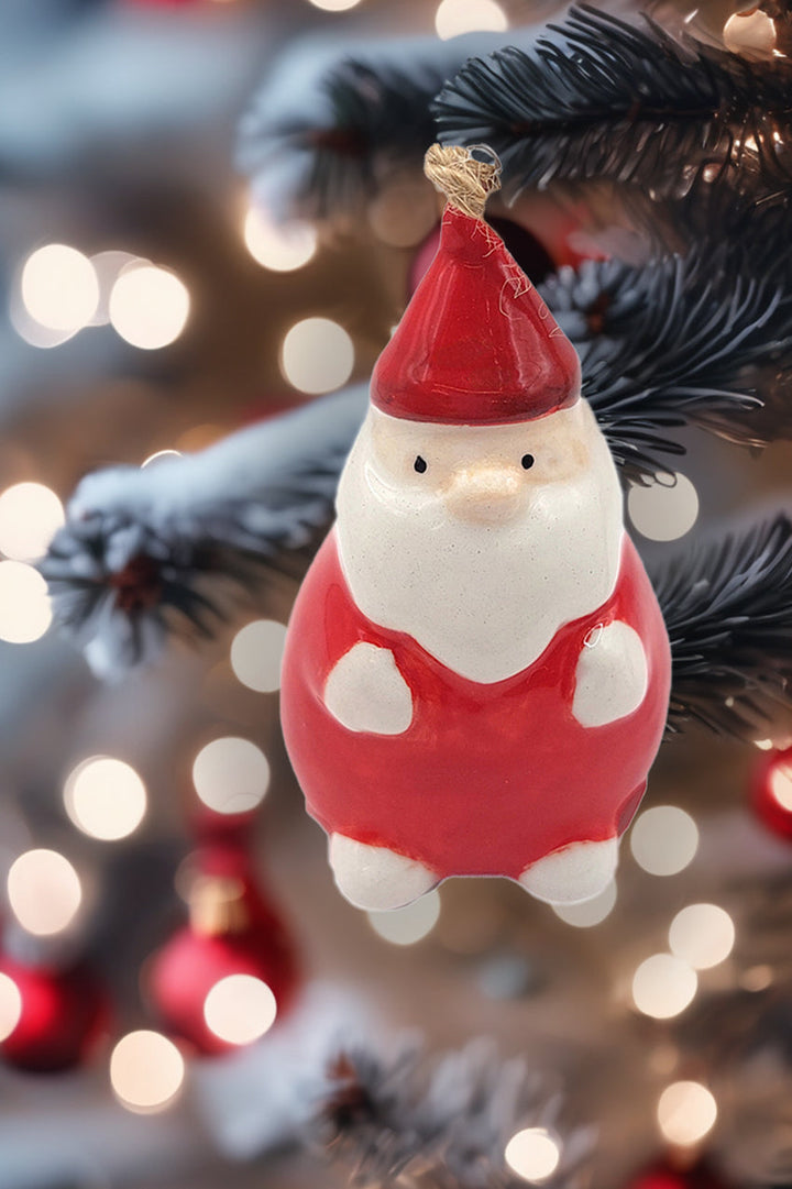 Santa Claus Christmas Ceramic Ornament by Wizardi F07N7-20