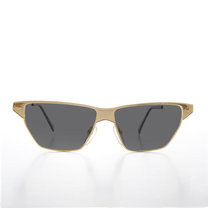 Gold Triangular Frame Vintage Sunglass - Franca