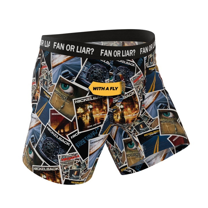 The Fan or Liar | Shinesty X Nickelback Albums Ball Hammock® Pouch Underwear With Fly