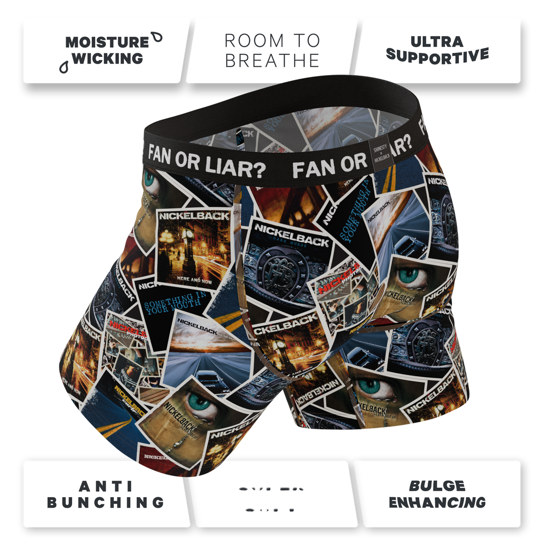 The Fan or Liar | Shinesty X Nickelback Albums Ball Hammock® Pouch Underwear With Fly