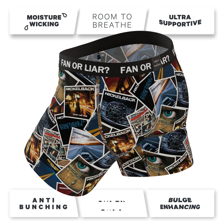 The Fan or Liar | Shinesty X Nickelback Albums Ball Hammock® Pouch Underwear With Fly