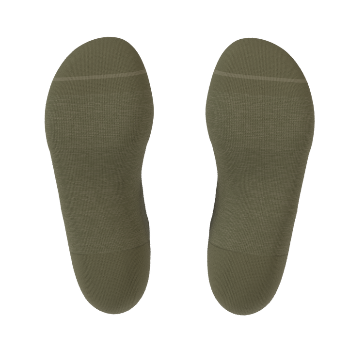 The Fields Of Green | Oil Green Heel Hammock™ Ankle Socks