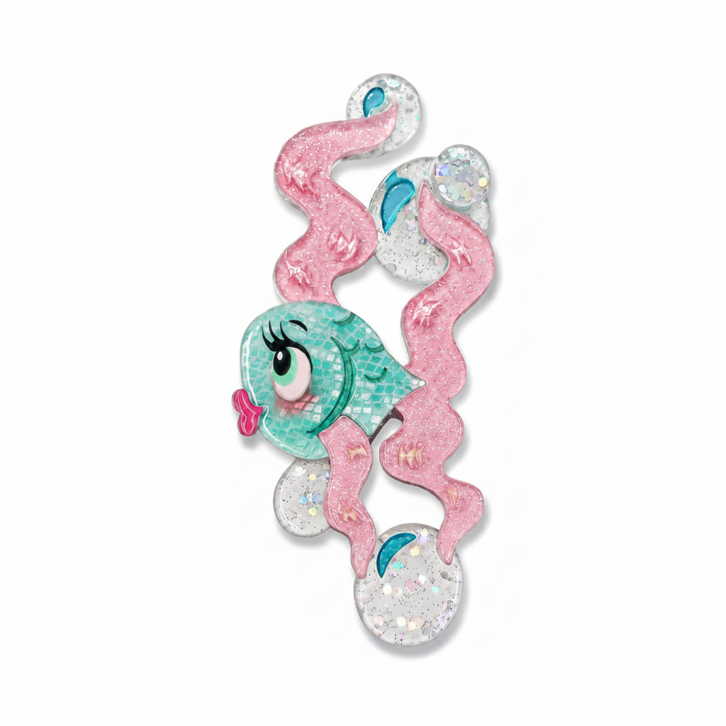 Fishy Kisses Brooch by Miss Fluff x Lipstick and Chrome