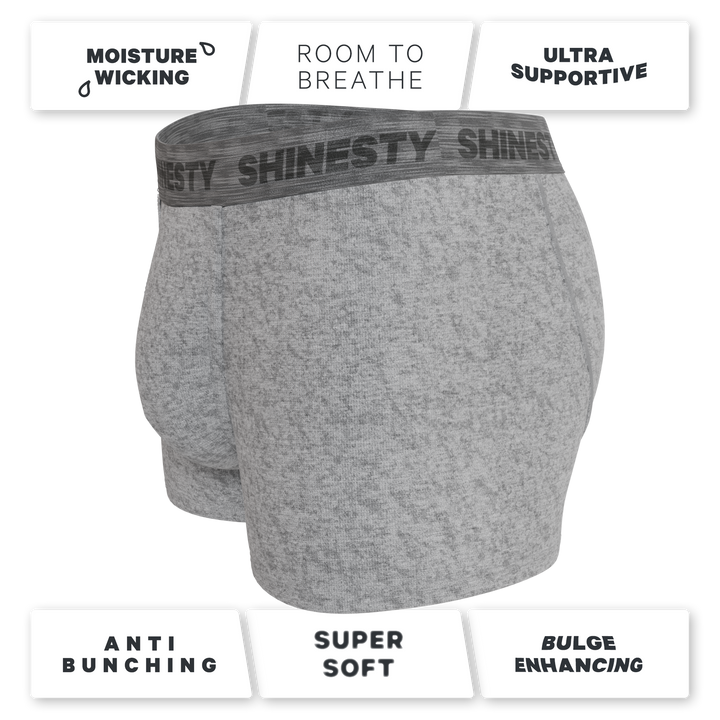 The Flintstone | Heather Grey and Black Ball Hammock® Pouch Trunks Underwear