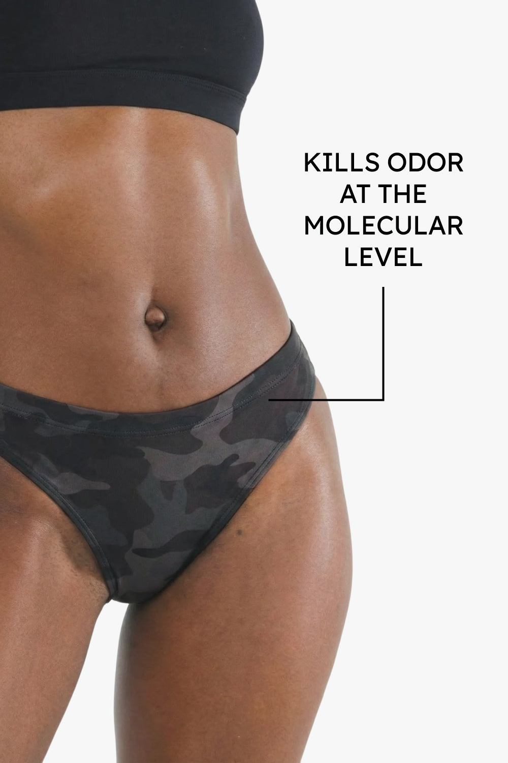The Darkside | Black Camouflage Fart Proof Bikini Underwear