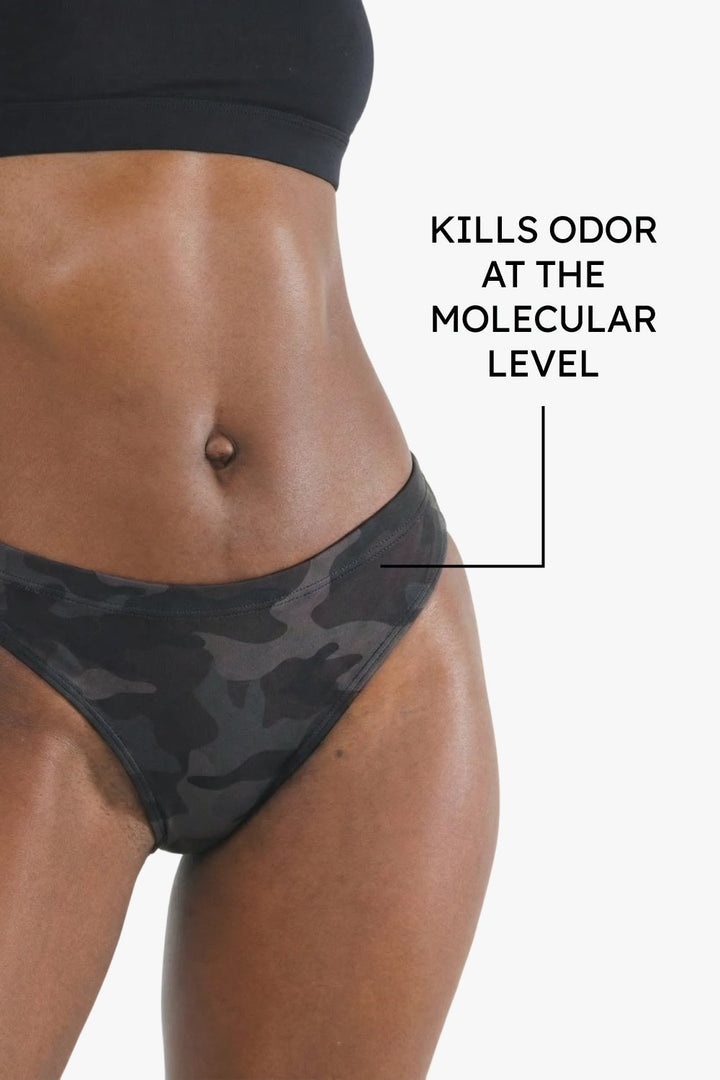 The Darkside | Black Camouflage Fart Proof Bikini Underwear