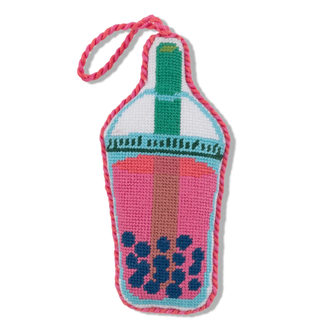 Needlepoint Icon Ornament - Boba