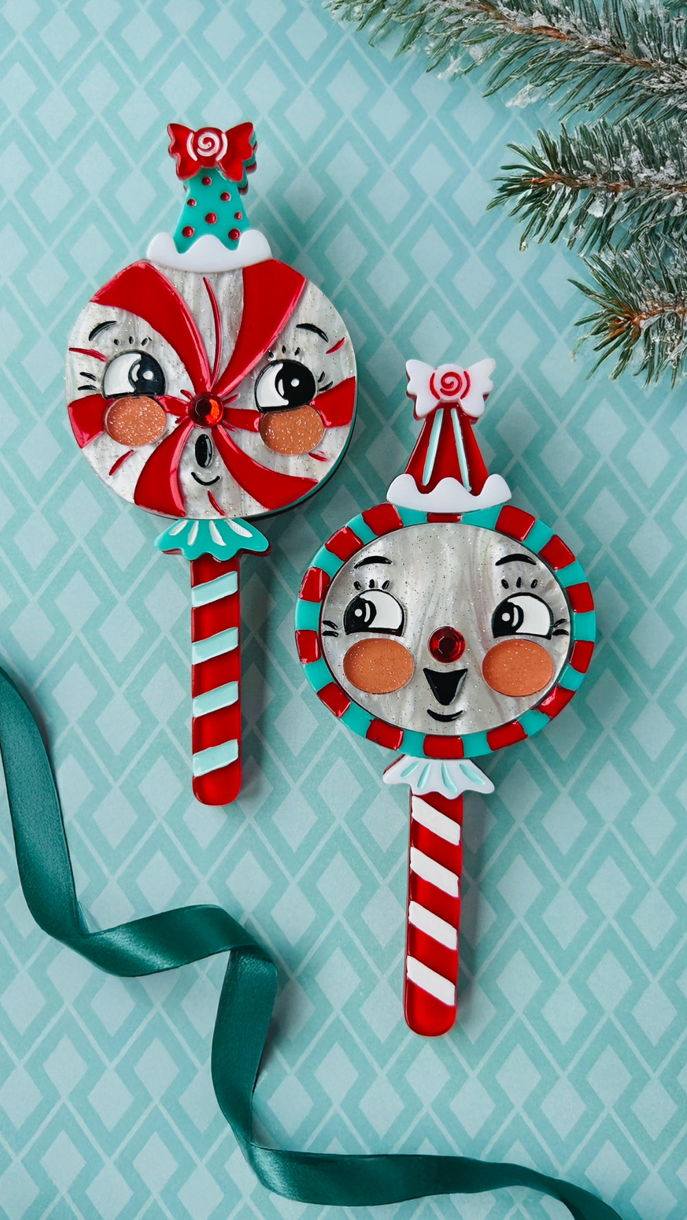 Merrymints Brooch Set by Johanna Parker x Lipstick & Chrome – view 4