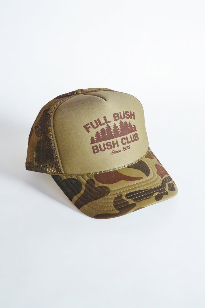 The Let It Grow | Camo Full Bush Bush Club Trucker Hat