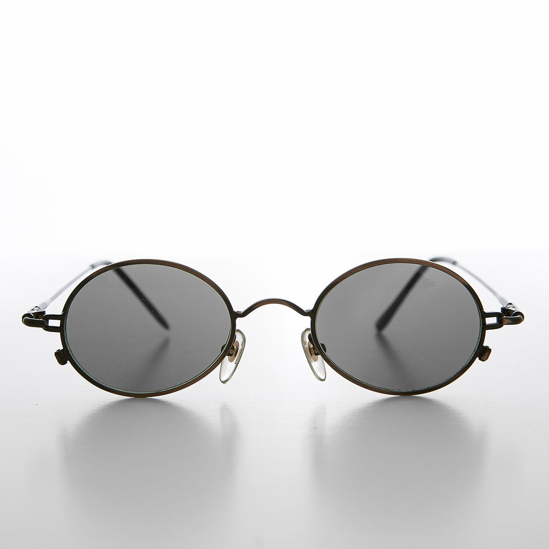 Oval Metal Spectacles 90s Vintage Sunglasses - Greco