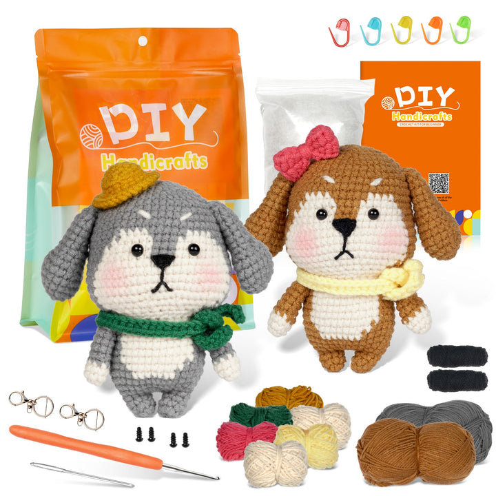 Dog Amigurumi DIY Crochet Kit Wizardi F07N8-M50