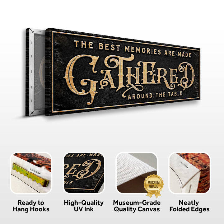 Gathered Around Table Sign