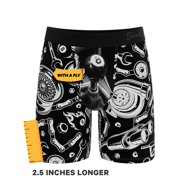 The Gear Head | Stick Shift Ball Hammock® Boxer - Long Leg
