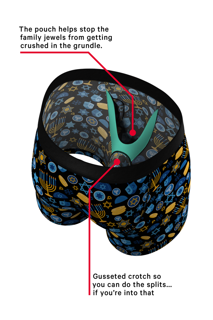 The Gelty Pleasure | Hanukkah Ball Hammock® Pouch Underwear With Fly