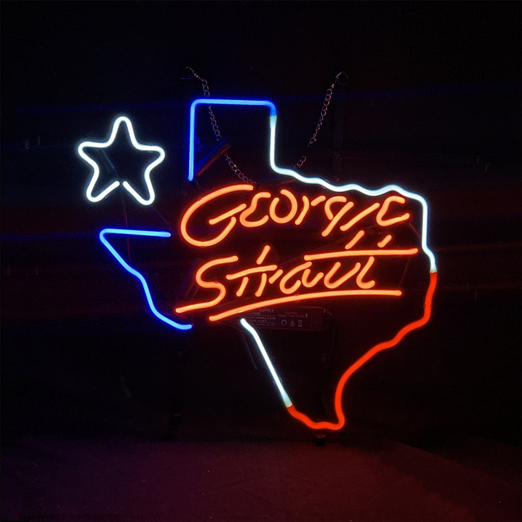 George Strait Texas Maps Neon Light Sign