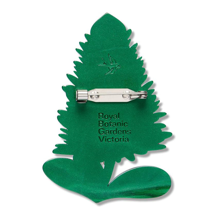 Pink Mulla Mulla Brooch – Erstwilder x Royal Botanic Gardens Victoria collector's tin packaging