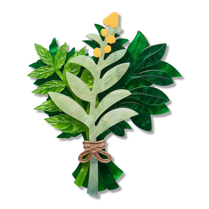Herbarium Bundle Brooch enamel brooch by Erstwilder x Royal Botanic Gardens Victoria – front view