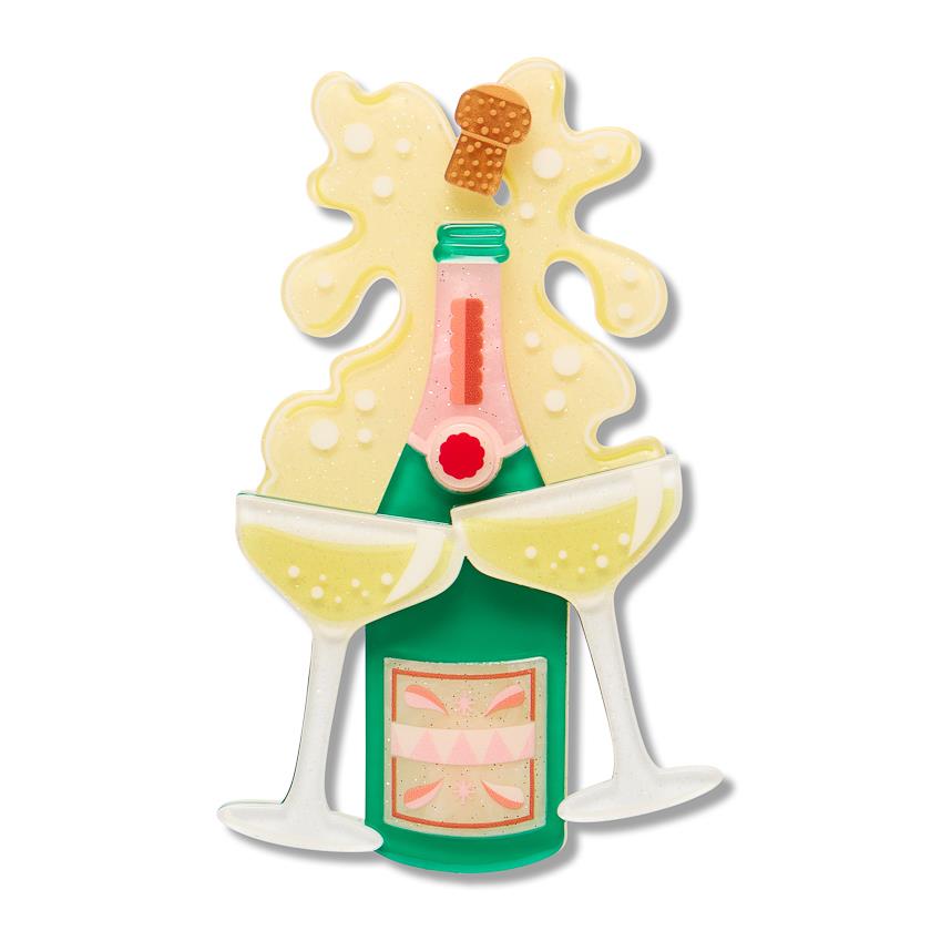 Raise a Glass Brooch by Erstwilder