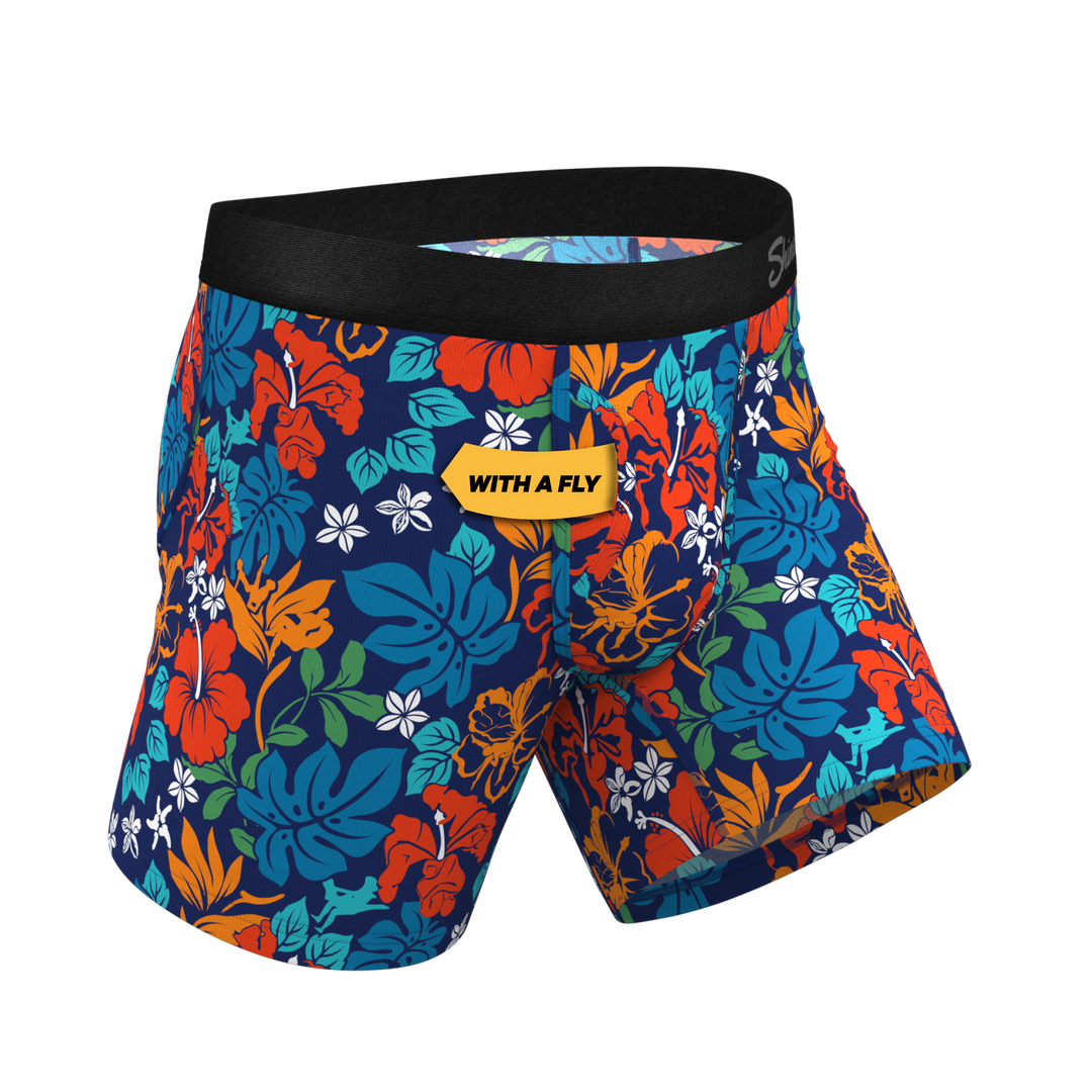 The Get Lei'd | Naughty Tropical Ball Hammock® Pouch Underwear With Fly
