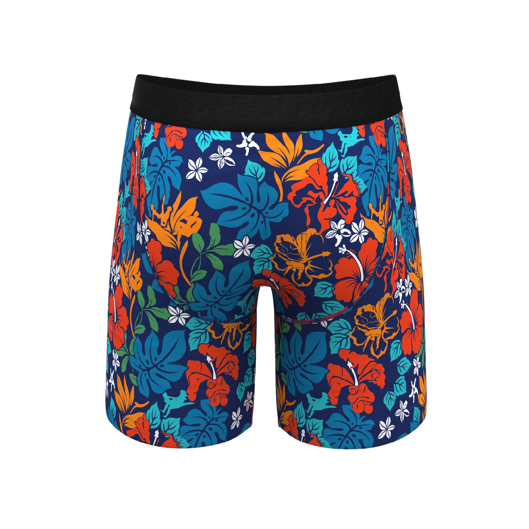 The Get Lei'd | Naughty Tropical Long Leg Ball Hammock® Pouch Underwear With Fly